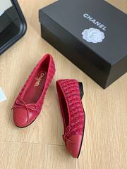 FortoK Chanel Tweed Ballet Flats Red - 6