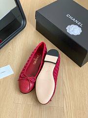 FortoK Chanel Tweed Ballet Flats Red - 5