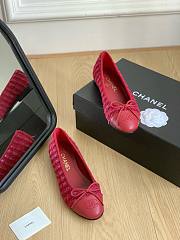 FortoK Chanel Tweed Ballet Flats Red - 2