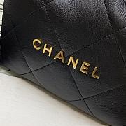 Fortok Chanel Shearling Aged Lambskin & Gold-Tone Metal Black Bag 30x30x8cm - 2