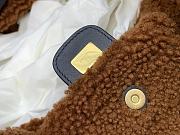 Fortok Chanel Shearling Aged Lambskin & Gold-Tone Metal Brown&Black Bag 30x30x8cm - 4
