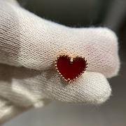 Fortok Van Cleef & Arpels Red Heart Earrings - 3