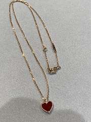 Fortok Van Cleef & Arpels Red Heart Necklace - 6