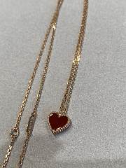 Fortok Van Cleef & Arpels Red Heart Necklace - 5