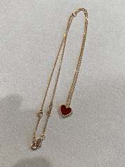 Fortok Van Cleef & Arpels Red Heart Necklace - 3