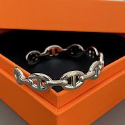 Fortok Hermes Chain D'Ancre Echainee Silver Bracelet - 4