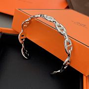 Fortok Hermes Chain D'Ancre Echainee Silver Bracelet - 3