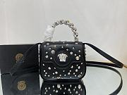 Fortok Versace Black Mini La Medusa Spiked Top Handle Bag 16x6x12cm - 1