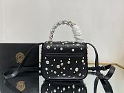 Fortok Versace Black Mini La Medusa Spiked Top Handle Bag 16x6x12cm - 5