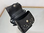 Fortok Versace Black Mini La Medusa Spiked Top Handle Bag 16x6x12cm - 4