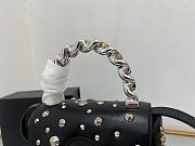 Fortok Versace Black Mini La Medusa Spiked Top Handle Bag 16x6x12cm - 2