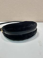 Fortok Prada Moon Shearling Bag in Black 22.5x18.5x6.5cm - 2
