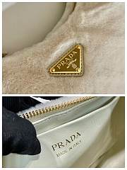 Fortok Prada Moon Shearling Bag in White 22.5x18.5x6.5cm - 2