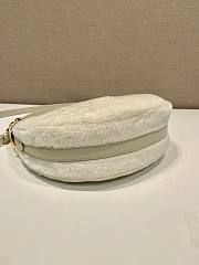 Fortok Prada Moon Shearling Bag in White 22.5x18.5x6.5cm - 3