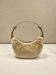 Fortok Prada Moon Shearling Bag in Beige 22.5x18.5x6.5cm - 1