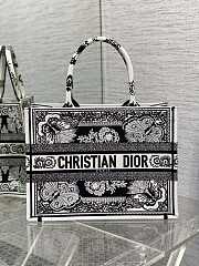 Fortok Dior Black Butterfly Bandana Emroidery Tote Bag 36x18x28cm - 1