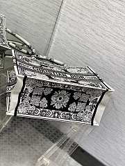Fortok Dior Black Butterfly Bandana Emroidery Tote Bag 36x18x28cm - 6