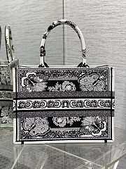 Fortok Dior Black Butterfly Bandana Emroidery Tote Bag 36x18x28cm - 2