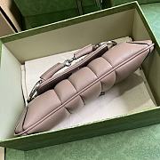Fortok Gucci Horsebit Chain Small Shoulder Bag Taupe 38x15x16cm - 6