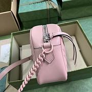 Fortok Gucci Pink GG Marmont Matelassé Chain Bag 14.5x20x4cm - 5