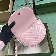 Fortok Gucci Pink GG Marmont Matelassé Chain Bag 14.5x20x4cm - 2