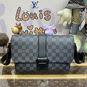 Fortok Louis Vuitton S-Cape Messenger Damier Bag Black M46794 28x16x10cm - 1