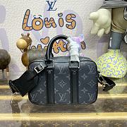 Fortok Louis Vuitton Nano Porte Documents Voyage Bag Black M82770 20x13x5.5cm - 1