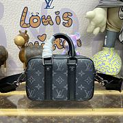 Fortok Louis Vuitton Nano Porte Documents Voyage Bag Black M82770 20x13x5.5cm - 3
