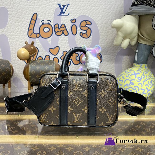 Fortok Louis Vuitton Nano Porte Documents Voyage Bag Brown M82770 20x13x5.5cm - 1