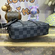 Fortok Louis Vuitton Nano Porte Documents Voyage Damier Bag Black M82770 20x13x5.5cm - 3