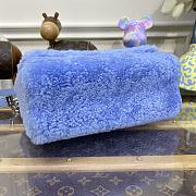 Fortok Louis Vuittin Twist Shearling Bag Blue M21040 23x17x9.5cm - 4
