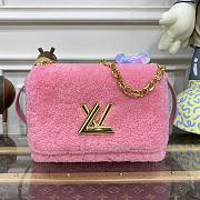 Fortok Louis Vuittin Twist Shearling Bag Pink M21320 23x17x9.5cm - 1