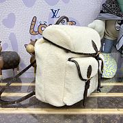 Fortok Louis Vuitton Shearling Backpack Cream/Brown M23384 31x31x17cm - 4