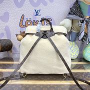 Fortok Louis Vuitton Shearling Backpack Cream/Brown M23384 31x31x17cm - 3