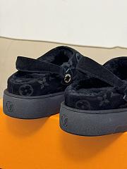 Fortok Louis Vuitton Aspen Platform Clog Shoes Black - 6