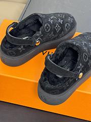 Fortok Louis Vuitton Aspen Platform Clog Shoes Black - 4