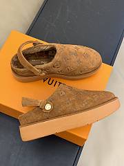 Fortok Louis Vuitton Aspen Platform Clog Shoes Brown - 5