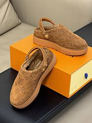 Fortok Louis Vuitton Aspen Platform Clog Shoes Brown - 4