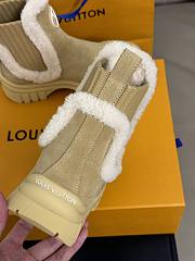 Fortok Louis Vuitton Ski Ruby Flat Ankle Boot Beige - 6