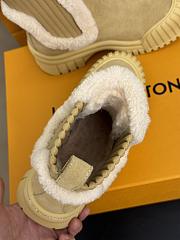 Fortok Louis Vuitton Ski Ruby Flat Ankle Boot Beige - 4