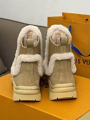 Fortok Louis Vuitton Ski Ruby Flat Ankle Boot Beige - 2