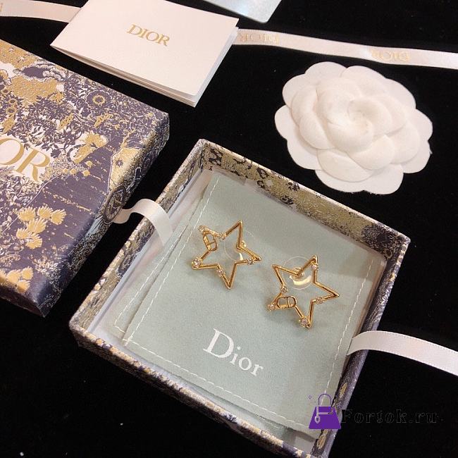 Fortok Dior Five-pointed Star Stud Earrings - 1