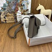 Fortok Hermes Sac A Depeches Togo Leather Bag in Dark Green 21cm - 6