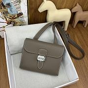 Fortok Hermes Sac A Depeches Togo Leather Bag in Dark Green 21cm - 3