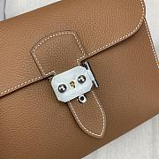 Fortok Hermes Sac A Depeches Togo Leather Bag in Brown 21cm - 5