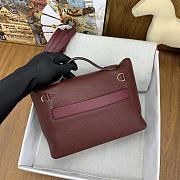 Fortok Hermes Kelly Evercolor Mini Bag in Burgundy 21cm - 3