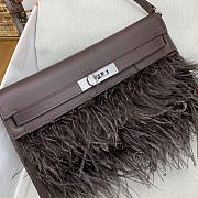 Fortok Hermes Kelly Elan Chamkila Bag in Brown 28x16x4cm - 2