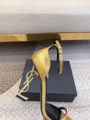 Fortok Saint Laurent SS23 Logo & Opyum High Heels Gold - 6