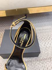 Fortok Saint Laurent SS23 Logo & Opyum High Heels Gold - 4