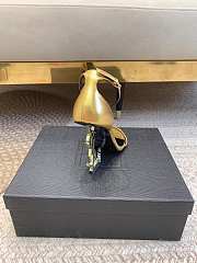 Fortok Saint Laurent SS23 Logo & Opyum High Heels Gold - 2